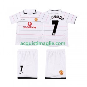 Divisa di Calcio Manchester United Cristiano Ronaldo 7 2003 Retro Bambino Prima 2005